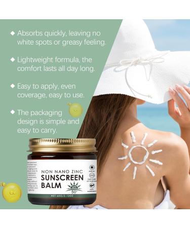 Beef Tallow Sunscreen - Beef Tallow and Zinc Sun Balm Grass Fed Beef Tallow with SPF 50 Non-Nano Zinc Oxide Sunscreen Natural Sunscreen Tallow Moisturizer for All Type Skin (1PC) - Buy Online on GoSupps.com