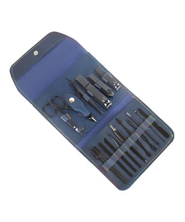 ZSLBMD Manicure Tool Set Nail Clipper Set 16 Nail Clippers Nail Clippers Light Grey Svart