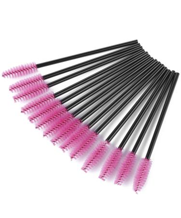 Tbestmax 100 Disposable Eyelash Brush, Mascara Wands Spoolies for Eye Lashes Extension Eyebrow Red 04-Red