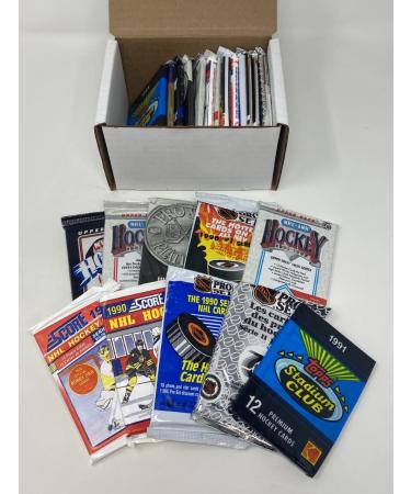 300 Unopened Hockey Cards Collection in Factory Sealed Packs of Vintage NHL Hockey Cards From the Late 80's & Early 90's. Look for Hall-of-famers Such As Wayne Gretzky Mario Lemieux & Jaromir Jagr.