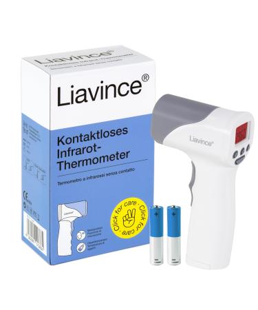 Liavince contactless infrared thermometers fever throughout Stirnthermometer for baby adult children exact & immediate results fast measurement in 1 second memory function for body & object