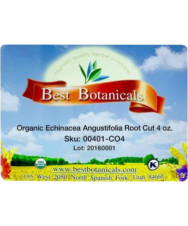 Best Botanicals Echinacea Angustifolia Root Cut 4 oz. (Organic) 4 Ounce - Buy Online on GoSupps.com