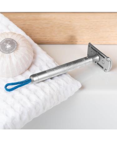 M hle Companion Razor - Unisex Safety Razor with Blue Cordel | Sustainable & Eco-Friendly Shaving - 1 Piece Pack - Buy Online on GoSupps.com