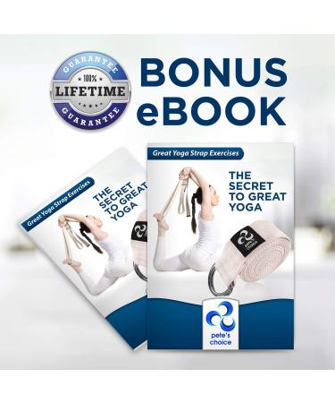 Pete's Choice 2-Pack or 5-Pack Adjustable Yoga Exercise Straps 8ft | Bonus eBook | D-Ring for Pilates & Gym | Improve Flexibility & Balance - Buy Online on GoSupps.com