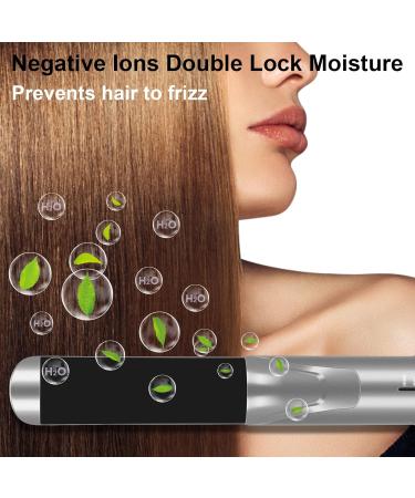 Buy IG INGLAM 2 in 1 Anti-Scald Airflow Hair Straightener & Curler Professional Styling Tool with Breeze Fan & Felt Fabric Perfect Gift in Silver & Gold - Buy Online on GoSupps.com