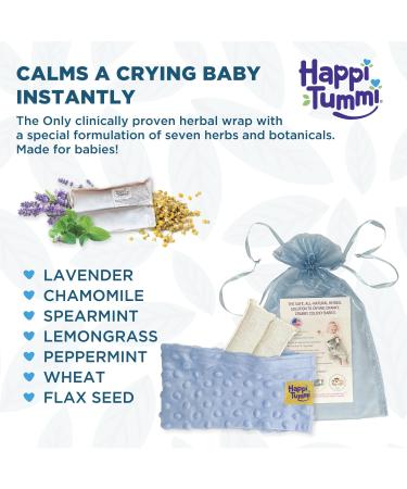 Happi Tummi Colic and Gas Relief for Babies- Heated Belly Wrap - Aromatherapy for Upset Tummy - Blue - Buy Online on GoSupps.com