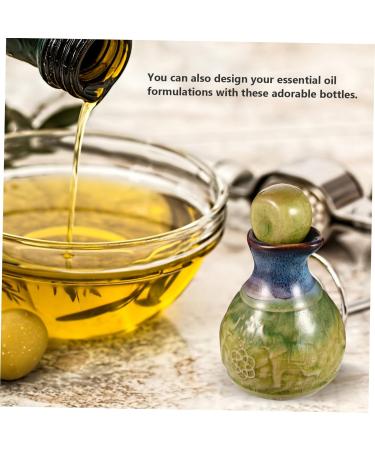 PRETYZOOM Japanese Decor 1 Set Aromatherapy Bottle Olive Oil Pot Dispenser Leg Mounting Plates Angled Diffuser Dispenser Bottle Retro Decor Cruets Dispenser Perfume Ceramics Liquid Bottle 9.5X5.5cm Green - Buy Online on GoSupps.com