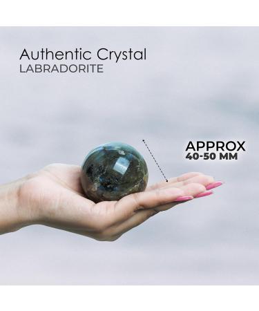 PYOR Labradorite Crystal Round Crystal Ball Spiritual Crystals Crystal Balls Crystals and Stones Gemstone Collection Decorative Balls Energy Crystals Meditation Altar Labrodorite - Buy Online on GoSupps.com
