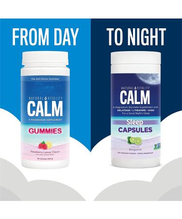 Natural Vitality Calm Sleep Capsules - Gluten Free, Non-GMO - 120 Capsules - Buy Online on GoSupps.com