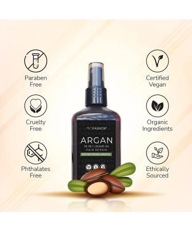 ProFashion 10-In-1 Argan Oil Leave-In Hair Repair Treatment - Keratin & Organic Argan Oil - Vegan, Paraben-Free, Sulfate-Free - 150 ML - Buy Online on GoSupps.com