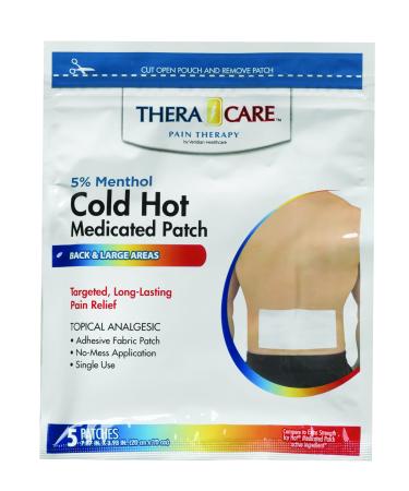 Veridian Healthcare Theracare Cold Hot Medicated Patch White 5 Count