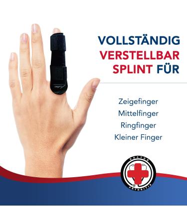 Dr. Arthritis Finger Bandage & Rail - Doctor-Designed Injury Protection for Small Middle Index Fingers - Black L/XL | International Shipping - Buy Online on GoSupps.com