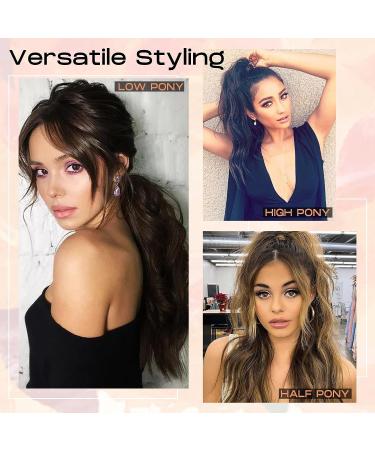 SEIKEA 24 Inch Dark Blonde Ponytail Extension Claw | Curly Wavy Clip-in Hairpiece for Women | Synthetic Long Pony Tail 140G - Buy Online on GoSupps.com