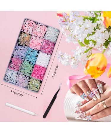 Nail Art 1000 Pieces Charms and Beads Nail Bows Charm Star Heart Moon Cute Nail Jewels for DIY Decoration - Buy Online on GoSupps.com