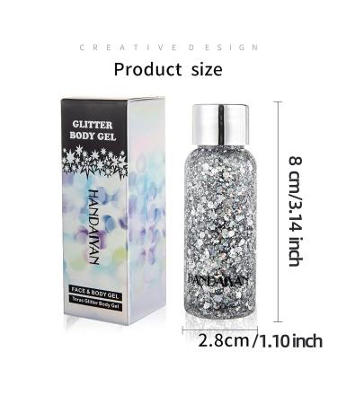 CKFYahp Body Glitter Gel - Sparkling Mermaid Sequin Lotion for Face Hair Lips & Nails | Festival Party Makeup Decoration - Buy Online on GoSupps.com
