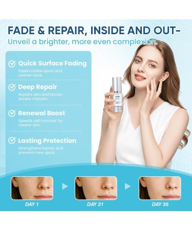 Dark Spot Remover for Face Body Serum with Hyperpigmentation Treatment Skin Brown Spot Age Spot Remover Dark Spot Corrector Glow Serum Brighten Even Gentle and Non-Irritating Unisex 1 Fl Oz 2 PCS 1 Fl Oz (Pack of 2) - Buy Online on GoSupps.com