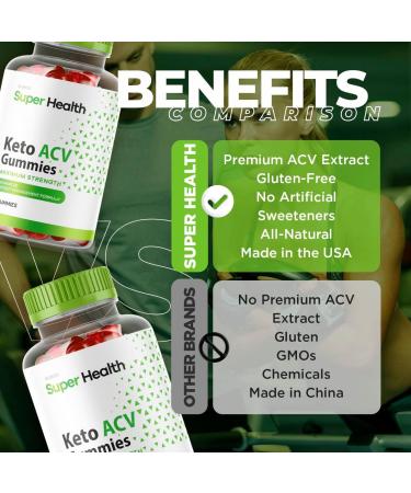 SuperHealth Keto ACV Gummies - 60 Gummies for 60 Days - Buy Online on GoSupps.com