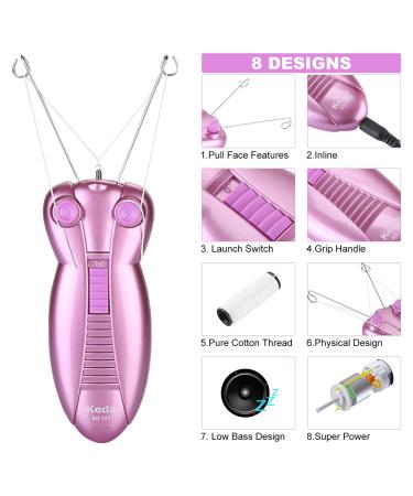 WAYCOM Ladies Electric Facial Hair Remover & Threading Shaver - Purple - Buy Online on GoSupps.com