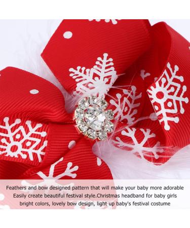 FRCOLOR 2pcs Christmas Baby Girl Headbands - Snowflake Bow-knot Hair Accessories for Infants and Toddlers - Buy Online on GoSupps.com