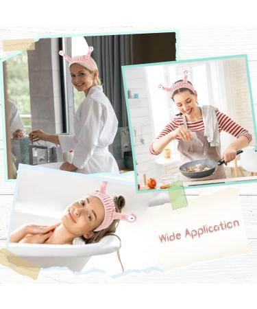 Headband for Washing Face Spa Skincare Headband Palm and Snail Makeup Headbands Cute Face Wash Headband Elastic Headband for Washing Face Shower Sports Beauty Skincare (Pink) - Buy Online on GoSupps.com