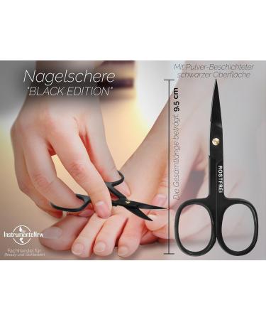Curved Nail Scissors - Stainless Steel & Black | Professional Quality for Perfect Nails - Fast International Shipping - Buy Online on GoSupps.com