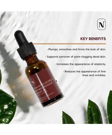 NOACIER Blemish Defense Night Face Serum - Hydrating Oil for Acne Aging & Dark Spots with Squalane Rosehip Vitamin E & Retinol - Youth Recovery Solution - Buy Online on GoSupps.com