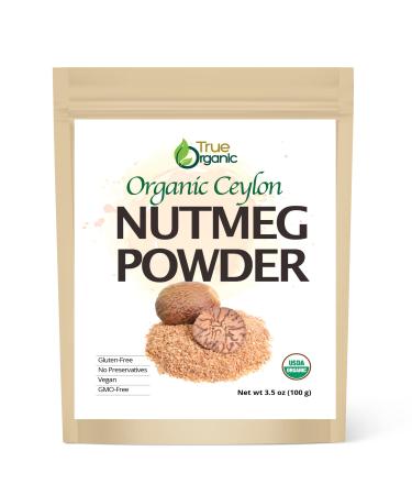 True Organic Ceylon Nutmeg Powder ( Ground ) 3.5 Oz - USDA Certified  Pure Ceylon Premium Quality 3.5 Ounce (Pack of 1) - Buy Online on GoSupps.com
