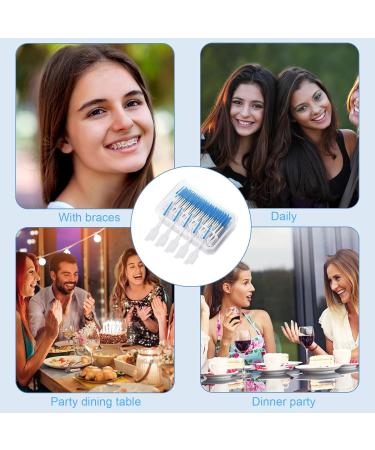 TSHAOUN 200 Interdental Brushes - Perfect for Tight Spaces | Portable Oral Care & Dental Floss Sticks (Blue) - Buy Online on GoSupps.com