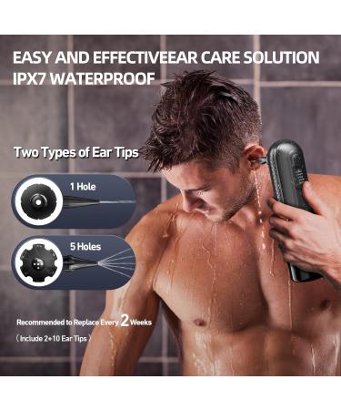Electric Ear Wax Removal Tool - Rechargeable Ear Cleaner with 4 Pressure Modes & 10+2 Tips for Safe Ear Irrigation - Buy Online on GoSupps.com