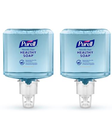 PURELL Brand CLEAN RELEASE Technology (CRT) HEALTHY SOAP Naturally Clean Foam Fragrance Free 1200 mL Refill for PURELL ES6 Automatic Soap Dispenser (Pack of 2) - 6470-02-Manufactured by GOJO Inc. Fragrance Free 1200 m...