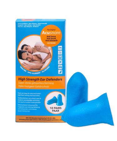 Acusnore Snore Stop Snoring Foam Ear Plugs Instantly Reduce Snoring Noise 10 Pairs