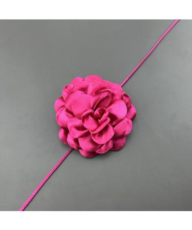 Shop Southjieling Fashionable Rose Necklace | Trendy Gothic Jewelry for Girls & Women - Pink Fabric Tie - Buy Online on GoSupps.com