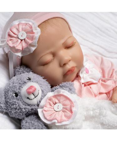 Paradise Galleries Realistic Baby Doll - 53.3 cm Sleeping Girl with Magnetic Pacifier & 8-Part Gift Set | Soft Vinyl Collectible - Buy Online on GoSupps.com