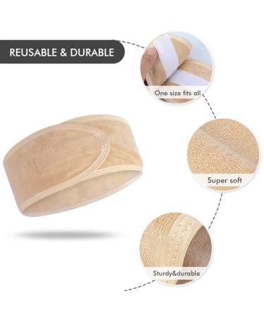 Kinhwa Terry Hair Bands - Adjustable Microfiber Headbands for Makeup Sports & Spa - 3 Pack (65x8 cm) - Buy Online on GoSupps.com