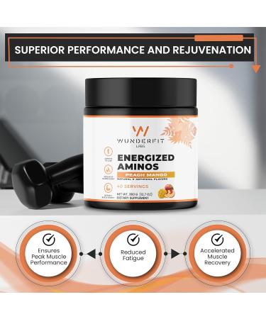 Energized Aminos Peach Mango - Boost Energy & Recovery | Shop Internationally - Buy Online on GoSupps.com