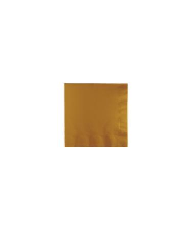 Creative Converting 663276B Touch of Color 2-Ply Paper Lunch Napkins (50 Count), Glittering Gold, 6.5"x6.5" 6.5"x6.5" Lunch Napkin Glittering Gold