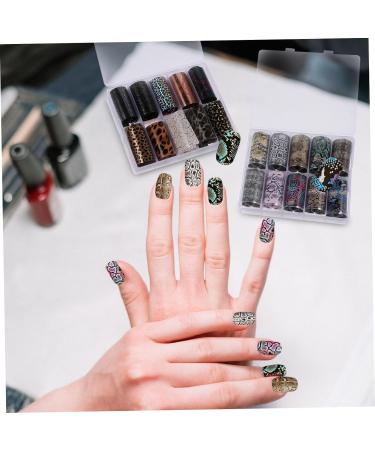2 Boxes Nail Transfer Stickers Leopard Nail foil Nail Kits calcomanias para u as Snake Nail foil Transfer Stickers Nail Decoration Nail Decor Accessory Classic Nail Stickers Assorted Color 50X4X0.1CM - Buy Online on GoSupps.com