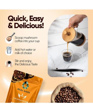 Mushroom Coffee - Mental Clarity & Beauty Support - With Collagen Protein Powder Lion s Mane L-Theanine & Chaga - Adaptogenic Blend - Gut Health & Immune Support - 30 Servings - Buy Online on GoSupps.com