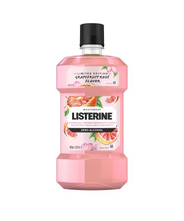 Listerine Zero Alcohol Mouthwash Limited Edition Grapefruit Rose Flavor 500 mL(Pack of 2)