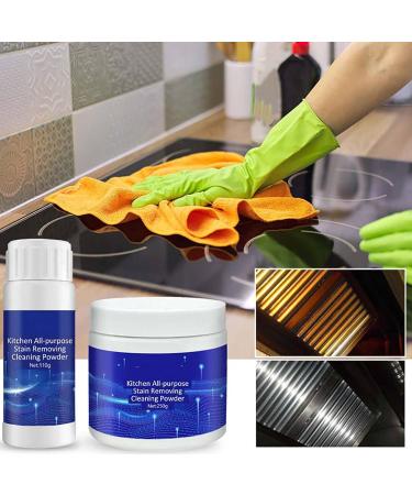 Kitchen All-Purpose Stain Remover Cleaning Powder Degreasing Cleaning Bubble Powder Multifunctional Strong Cleaning Agent Powerful Kitchen All-Purpose Cleaning Powder for Pots (2-250g) - Buy Online on GoSupps.com