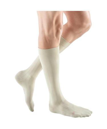 mediven for Men Classic 20-30 mmHg Calf High Compression Stockings Closed Toe Leg Circulation for Men Compression Dress Socks Leg Support Compression Coverage IV Tan