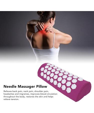 Acupressure Pillow - Massage Pillow for Neck Pain Relief Headaches & Muscle Relaxation (Purple) - International Shipping Available - Buy Online on GoSupps.com