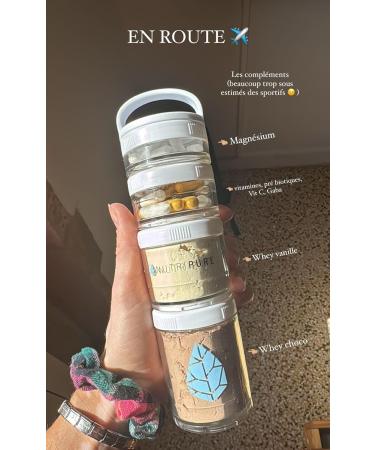 Nutripure | Pilulier Voyage Go Stak Starter 4Pak BlenderBottle | Poudres G lules Collations Pr /Post Entra nement | 4 Compartiments Empilables : 40 60 100 150 ml | Fabriqu en France - Buy Online on GoSupps.com