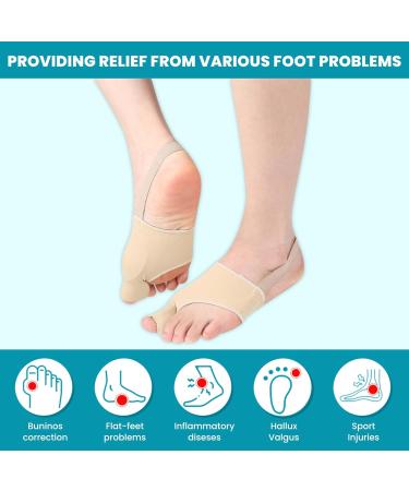 Bunion Corrector for Women & Men | Comfortable Toe Straightener Socks | Hallux Valgus Pain Relief | Breathable & Non-Slip Design - Buy Online on GoSupps.com