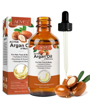 Morocco Active Argan Oil for Hair, Skin, Nails, Argan Oil to Repair and Nourish Hair, Strengthen Hair Roots, Reduce Split Ends
