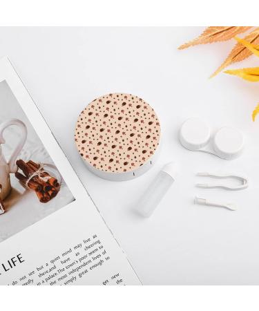 Hedgehog And Mushroom Nut Round Case For Contact Lens Kit Storage Box with Mirror Printed - Buy Online on GoSupps.com