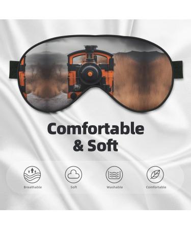 Locomotive Print Ultra-Soft Light-Blocking Eye Mask | Optimal Comfort & Restful Sleep | International Shipping Available - Buy Online on GoSupps.com