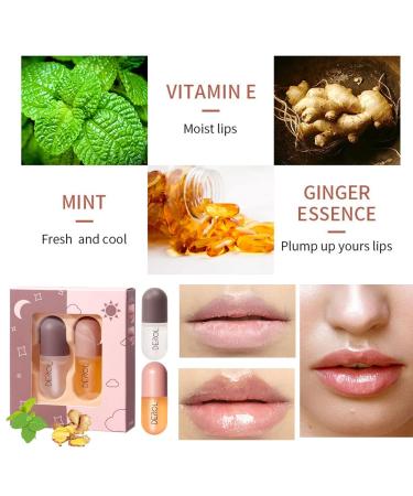 DEROL Lip Plumper Set - Natural Plumping & Moisturizing Serum for Increased Lip Elasticity - 2PCS - Buy Online on GoSupps.com