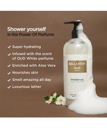 Luxury OUD WHITE Body Wash - Refreshing Shower Gel for Deep Cleansing & Hydration | 500 ml Aloe Vera Formula for Softer Skin - Buy Online on GoSupps.com