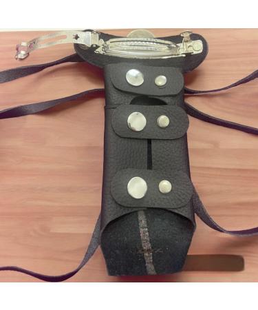 Urban Kevlar Long Genuine Black Leather Hair Tube With Hair Clip And Studded Hair Wrap - Buy Online on GoSupps.com